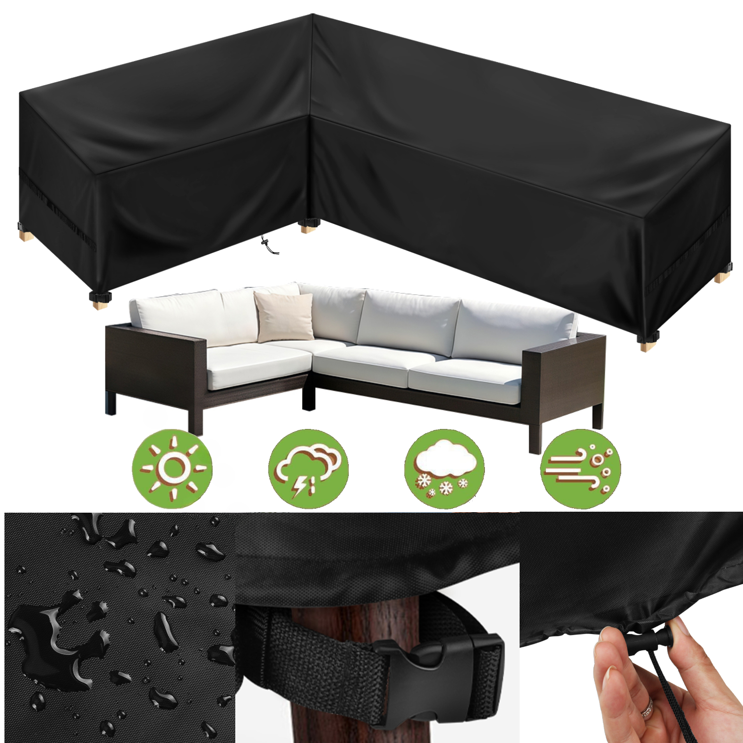 Outdoor Furniture Paint - Outdoor Waterproof Sectional Sofa Cover Heavy