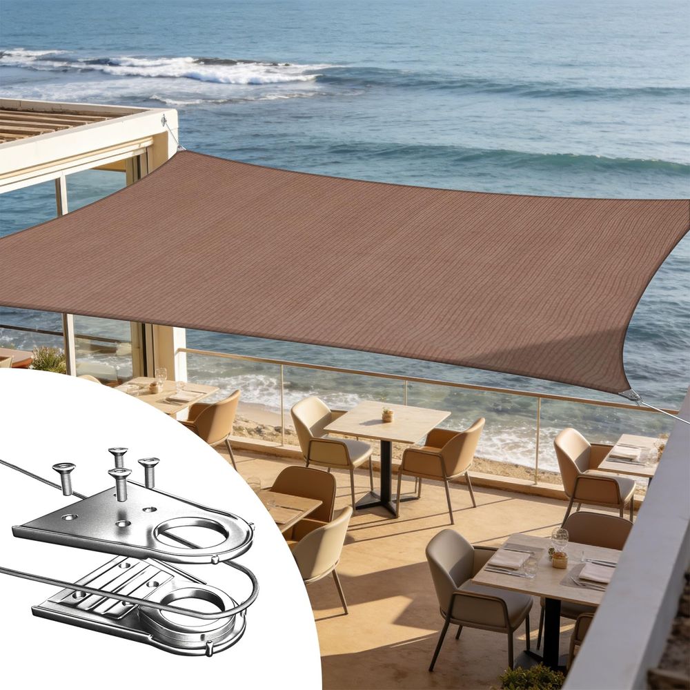 Sun Sail Shade - Heavy Duty 20 x 24 Brown