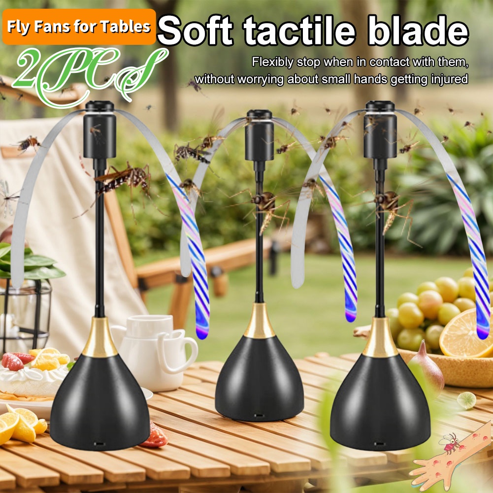 Outdoor Furniture Table - 1/2PCS Fly Repeller Table Fan Insect