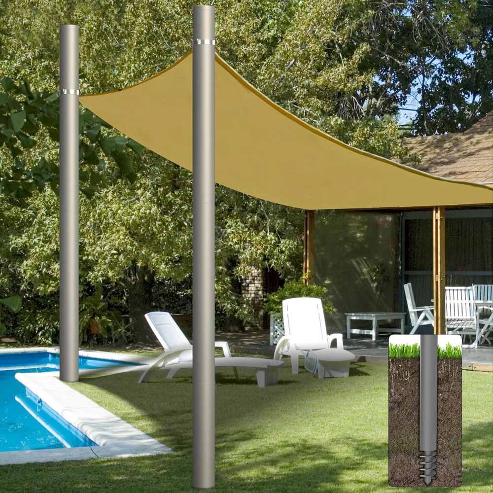Sun Sail Shade - Shade Sail Poles, Heavy Duty Sun