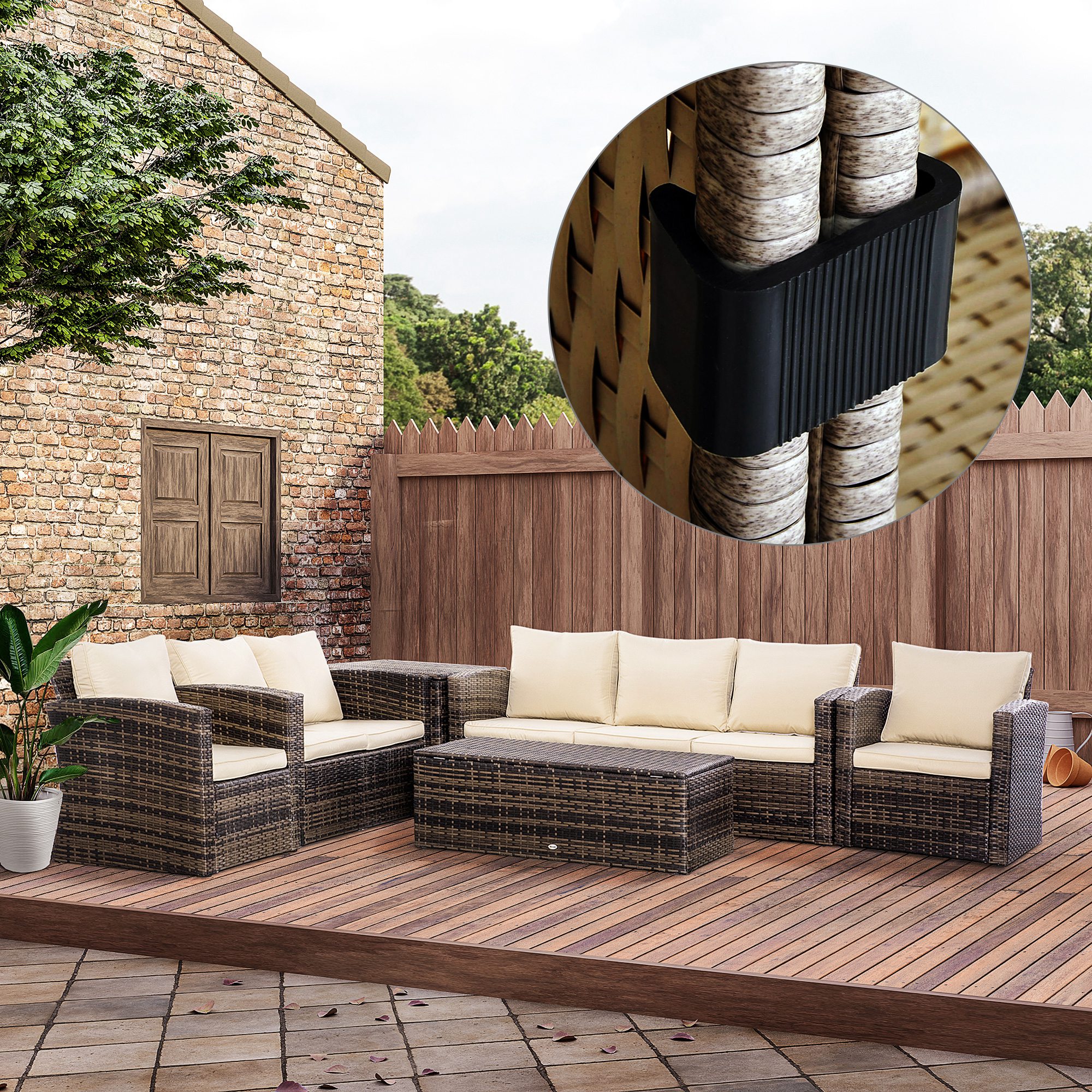 Outdoor Furniture For Patio - Set of 10 Outdoor Patio Wicker
