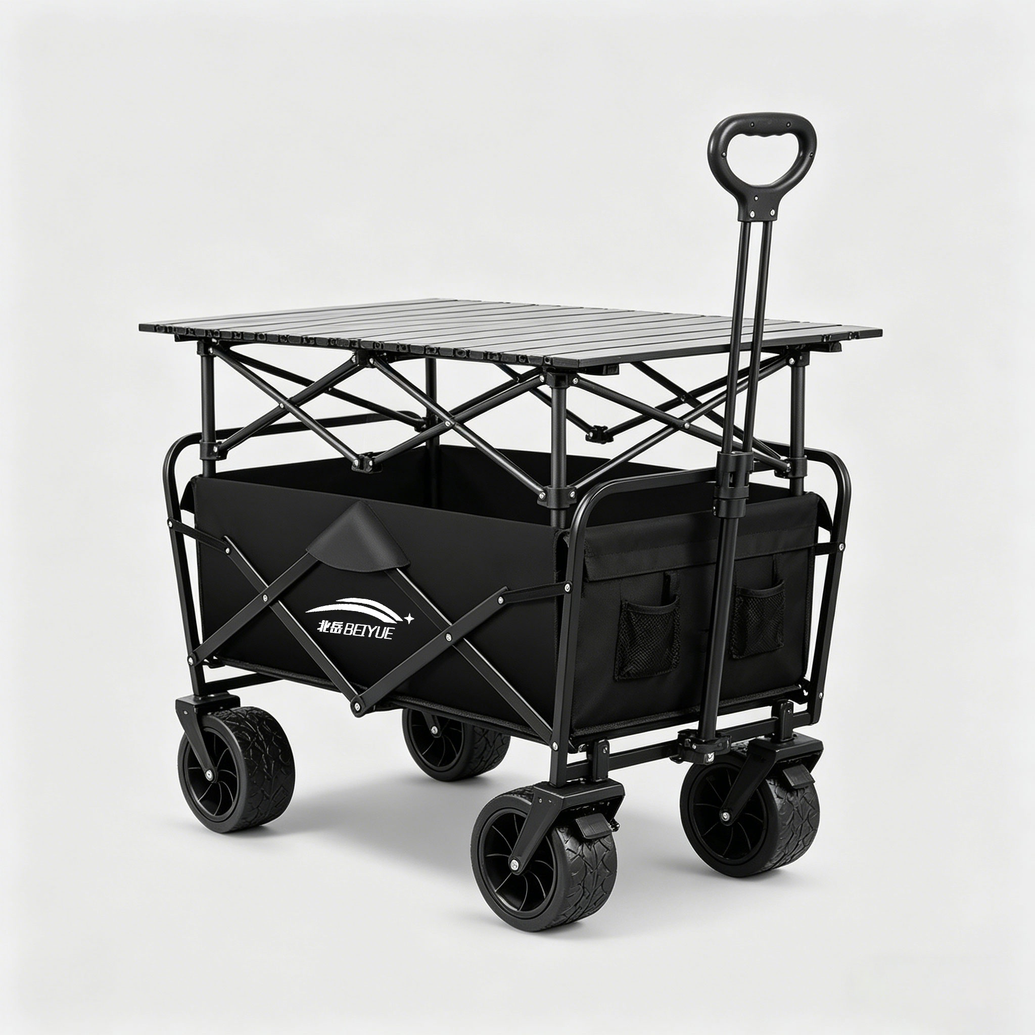 Outdoor Furniture Australia - Beiyue Outdoor Camping Hand-Push Folding Wagon