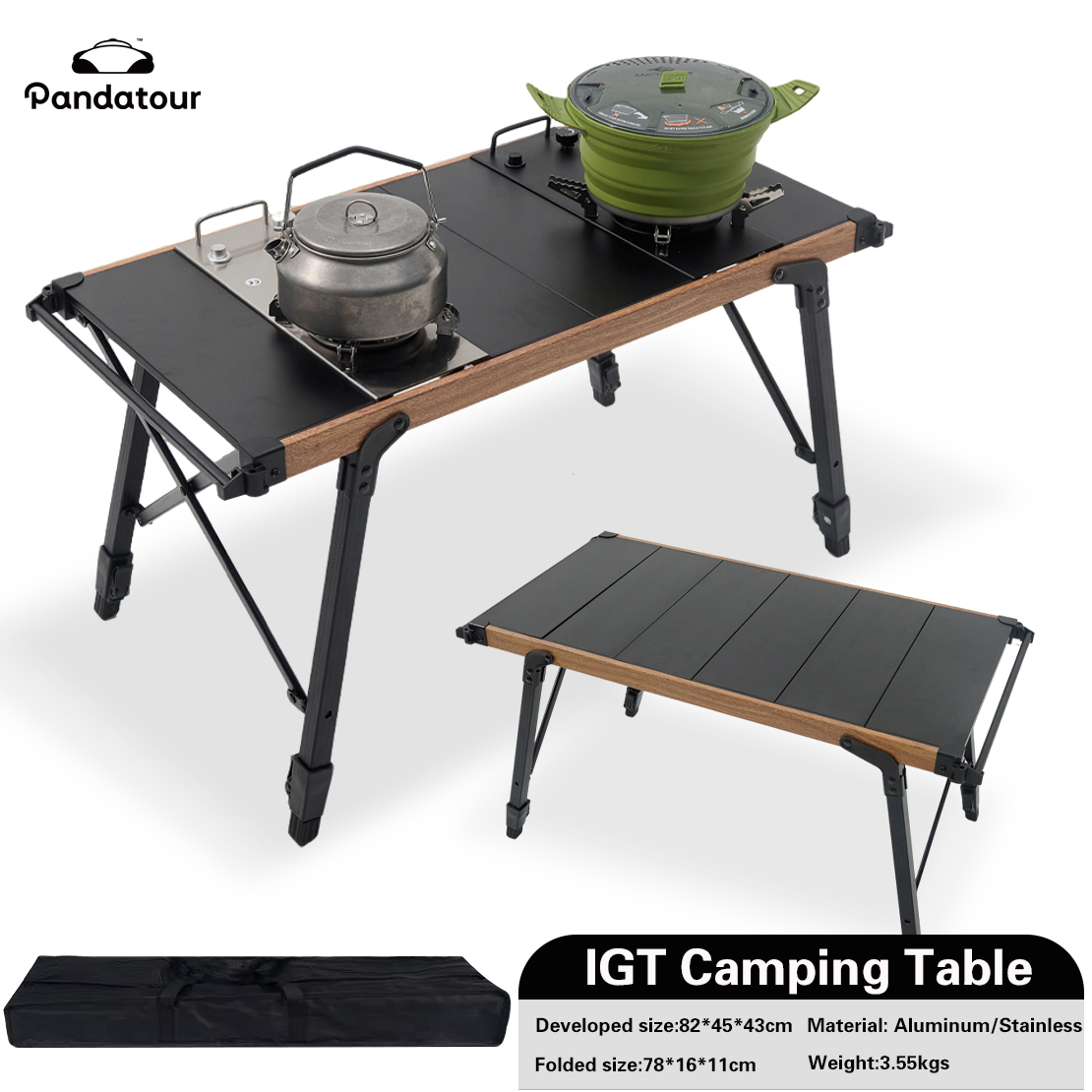 Outdoor Furniture Australia - Pandatour IGT Camping Table Folding Aluminum