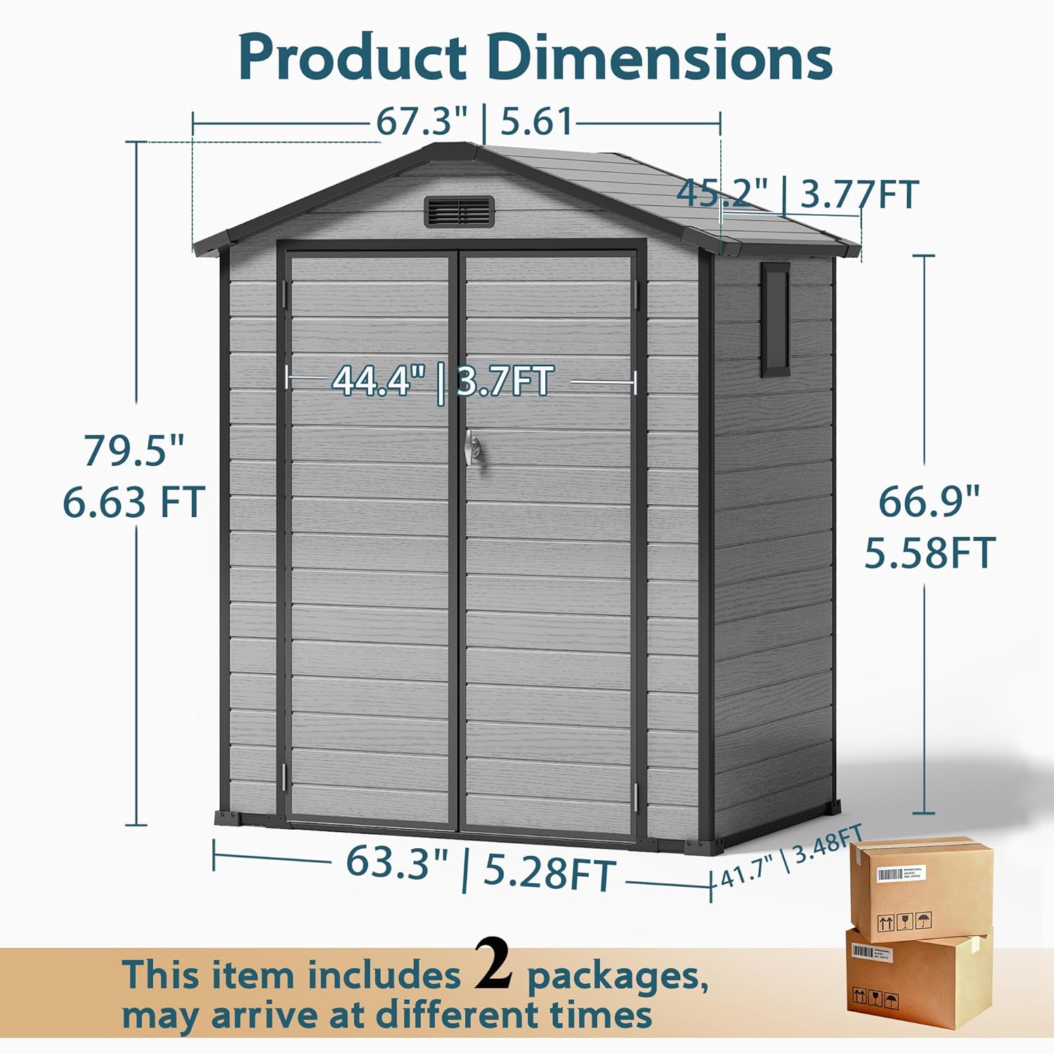 6X4 FT Outdoor Shed, Plastic S – Outdoor Furniture For Patio recenzja i cena