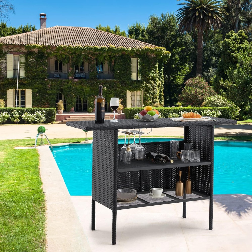 Outdoor Patio Wicker Bar Count – Outdoor Furniture Fire Pit recenzja i cena
