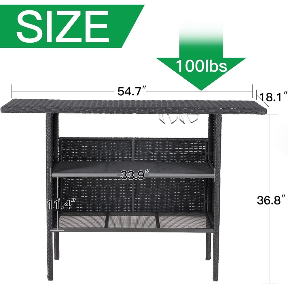 Outdoor Patio Wicker Bar Count – Outdoor Furniture Fire Pit recenzja i cena