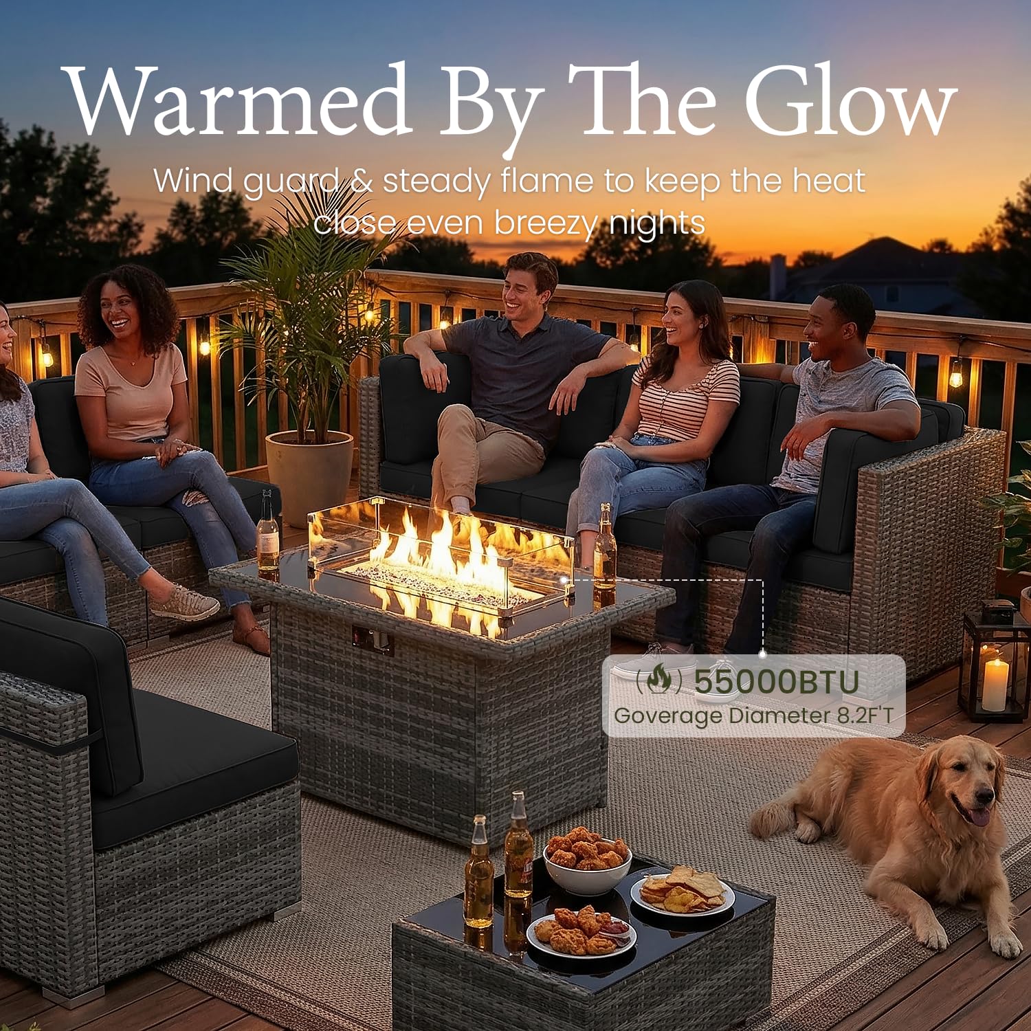 8 Piece Patio Furniture Set wi – Outdoor Furniture Fire Pit recenzja i cena