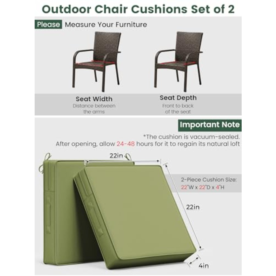 Outdoor chair cushion for pati – Outdoor Furniture Cushions 22 X 22 recenzja i cena