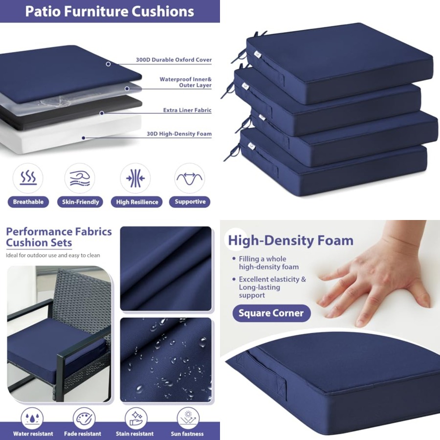 Outdoor Chair Cushions Set of  – Outdoor Furniture Without Cushions recenzja i cena