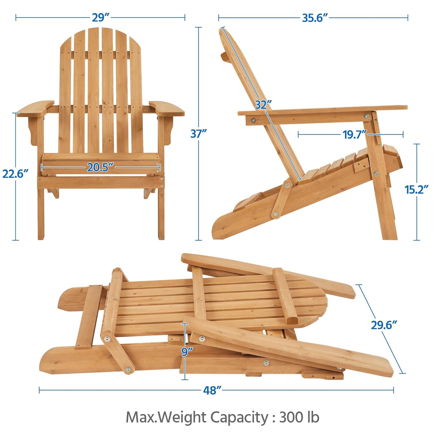 Folding Adirondack Chair Set o – Outdoor Furniture Fire Pit recenzja i cena