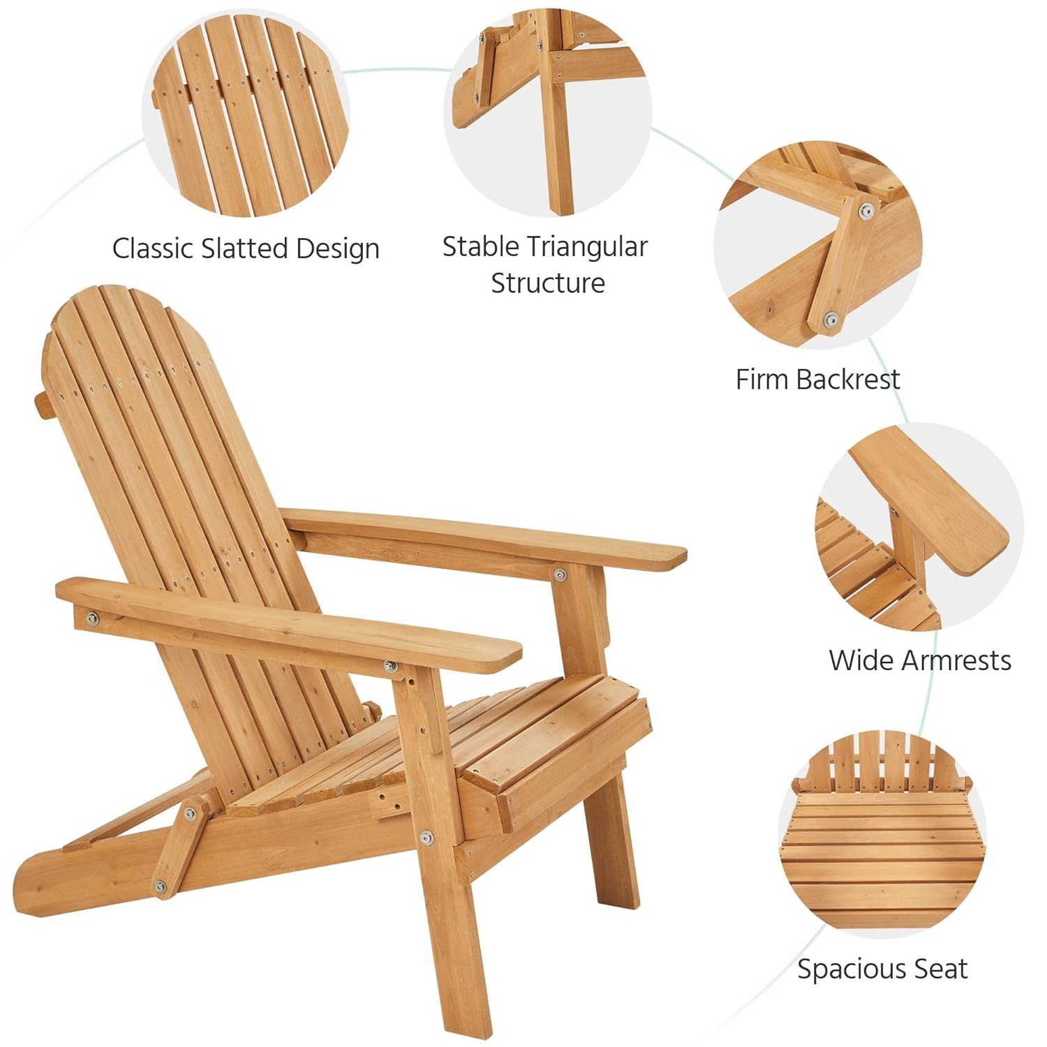 Folding Adirondack Chair Set o – Outdoor Furniture Fire Pit recenzja i cena