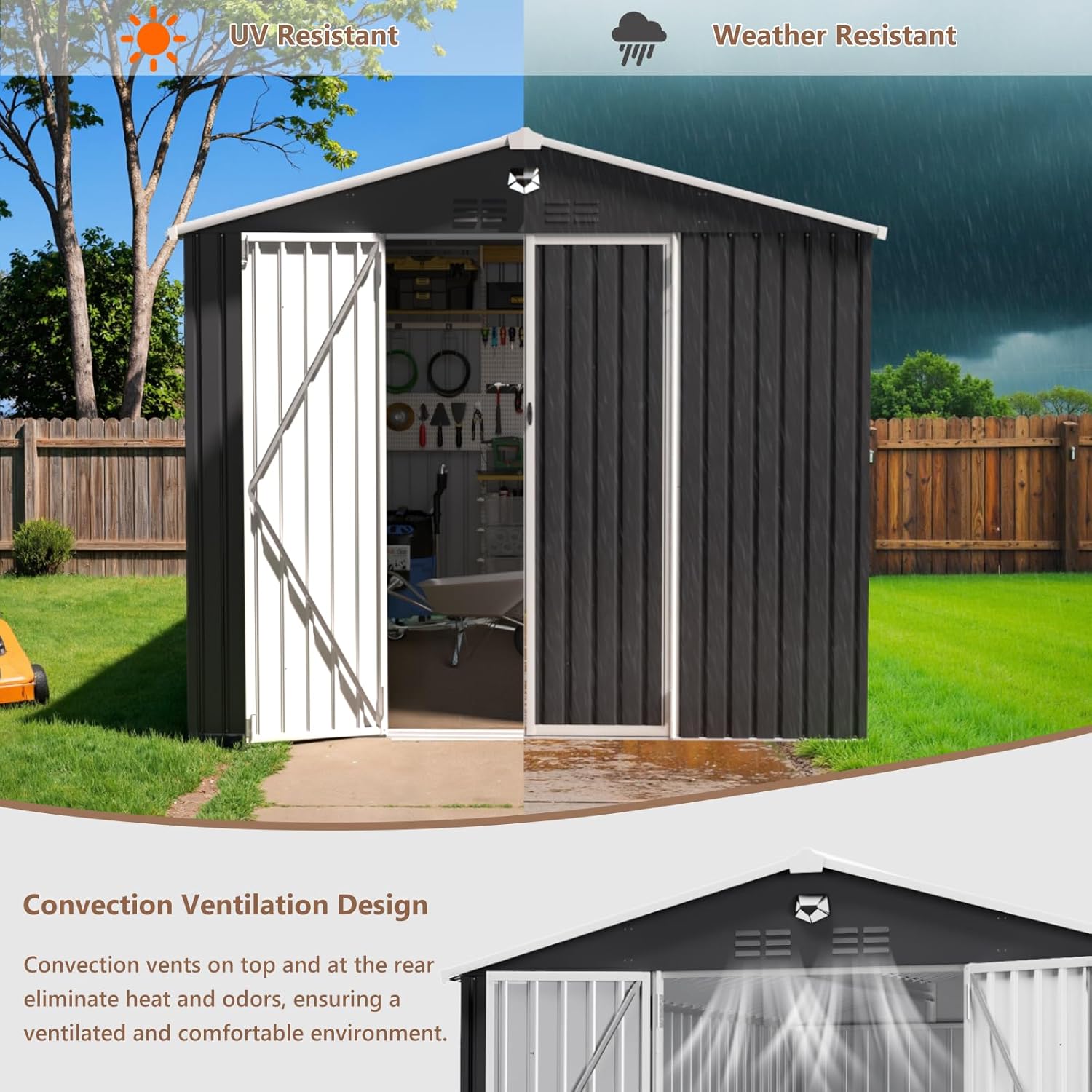 10x12 FT Metal Outdoor Storage – Outdoor Furniture For Patio recenzja i cena