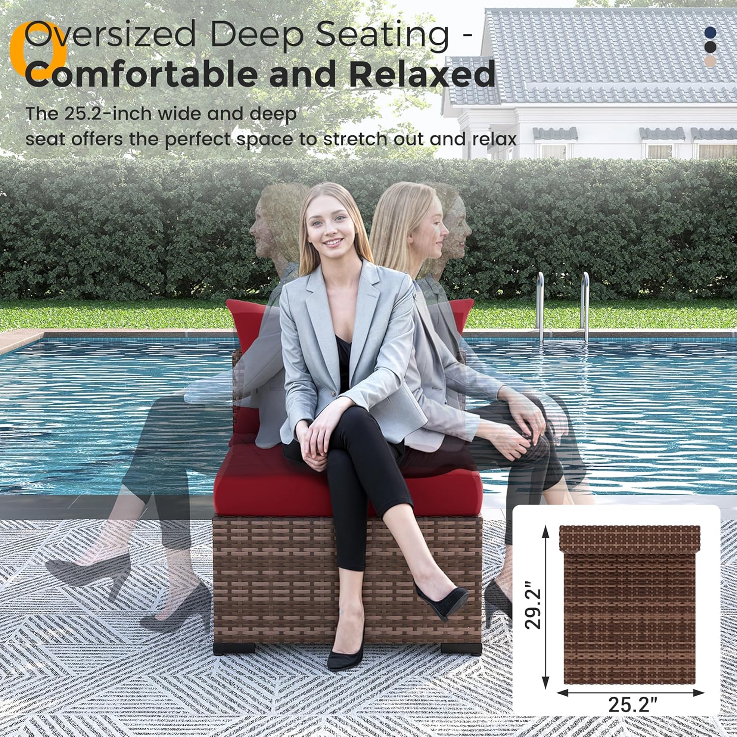 8pc All-Weather Wicker Section – Outdoor Furniture Fire Pit recenzja i cena