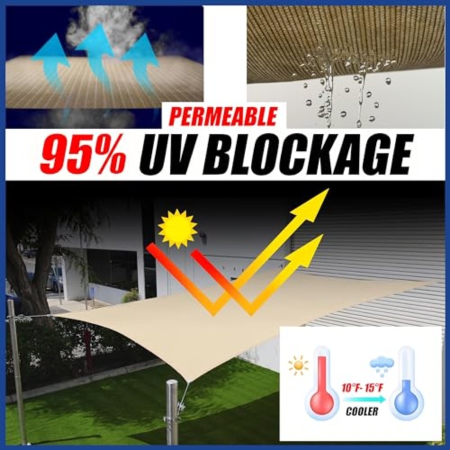 14' x 20' Sun Shade Sail UPF50 – Sun Sail Shade recenzja i cena
