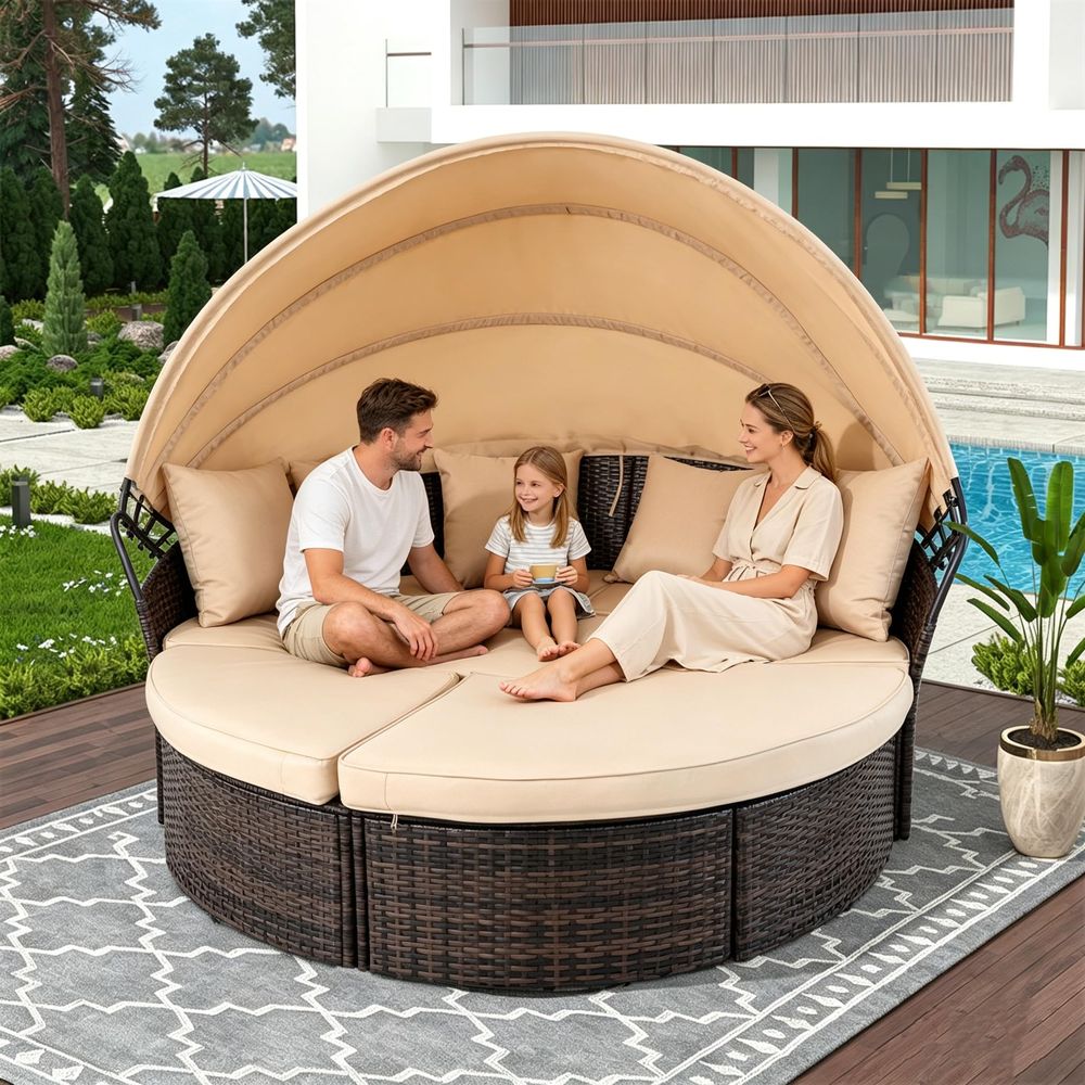 Outdoor Patio Round Daybed wit – Outdoor Furniture For Patio recenzja i cena