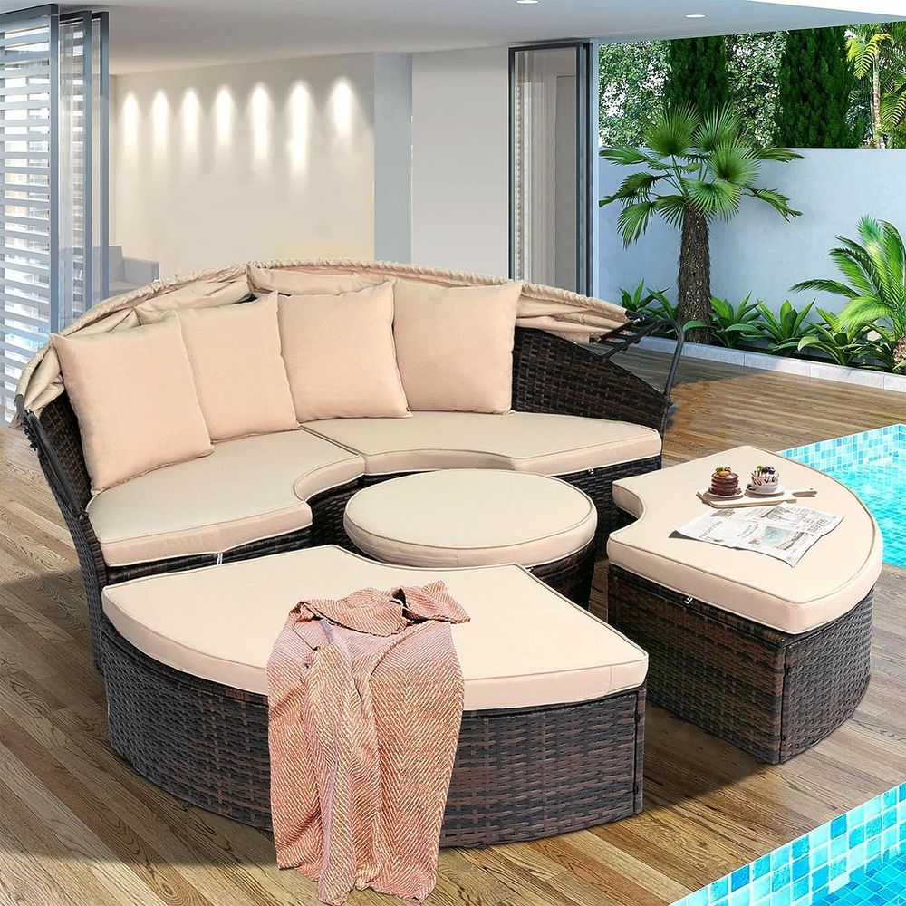 Outdoor Patio Round Daybed wit – Outdoor Furniture For Patio recenzja i cena