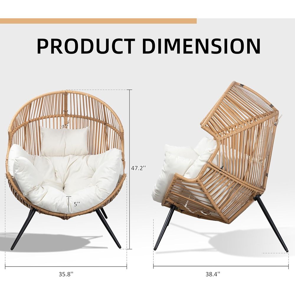 Egg Chair Wicker Outdoor Chair – Outdoor Furniture Without Cushions recenzja i cena
