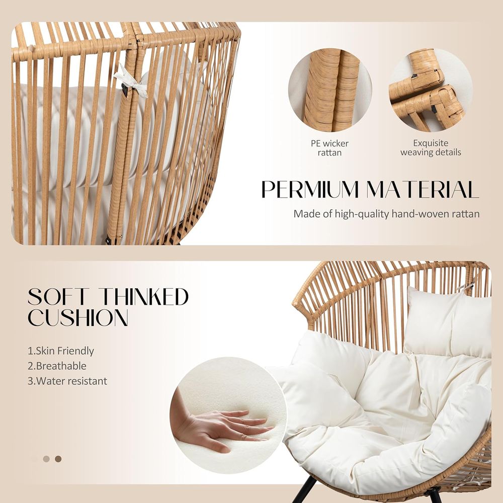 Egg Chair Wicker Outdoor Chair – Outdoor Furniture Without Cushions recenzja i cena