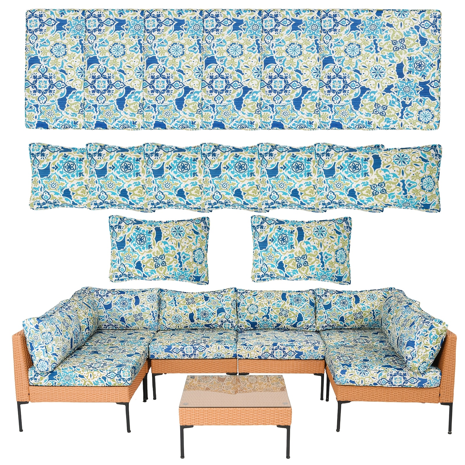 14pcs Outdoor Patio Waterproof – Outdoor Furniture Without Cushions recenzja i cena
