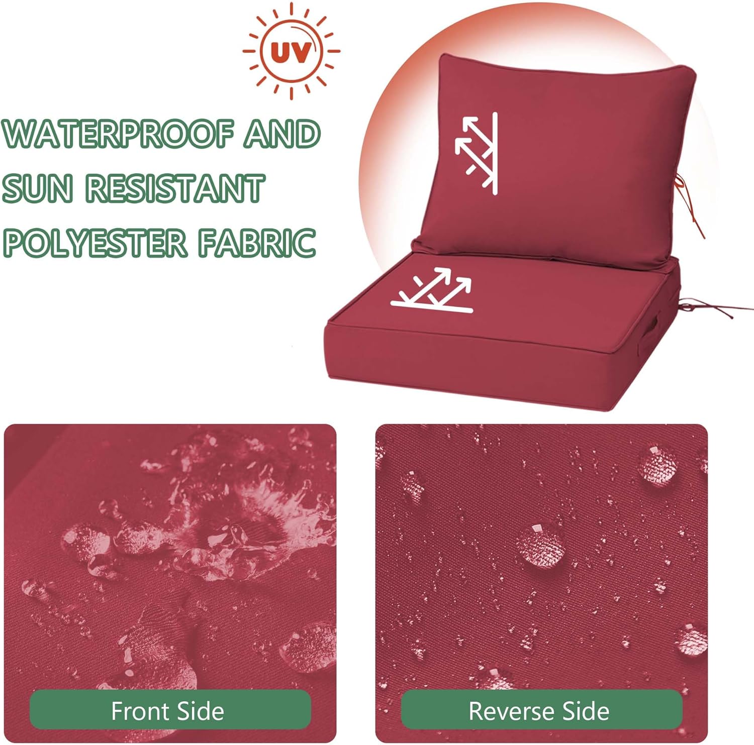 Outdoor Chair Cushions 4 Set,  – Outdoor Furniture Cushions 22 X 22 recenzja i cena