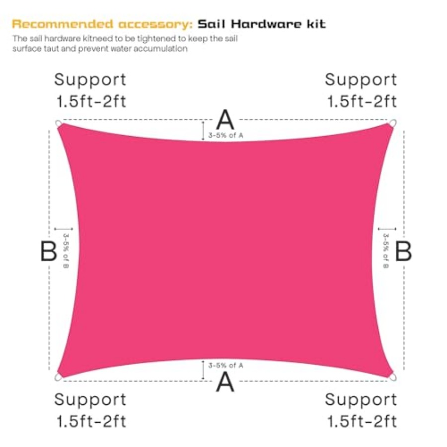 Waterproof Sun Shade Sail, 95% – Sun Sail Shade recenzja i cena