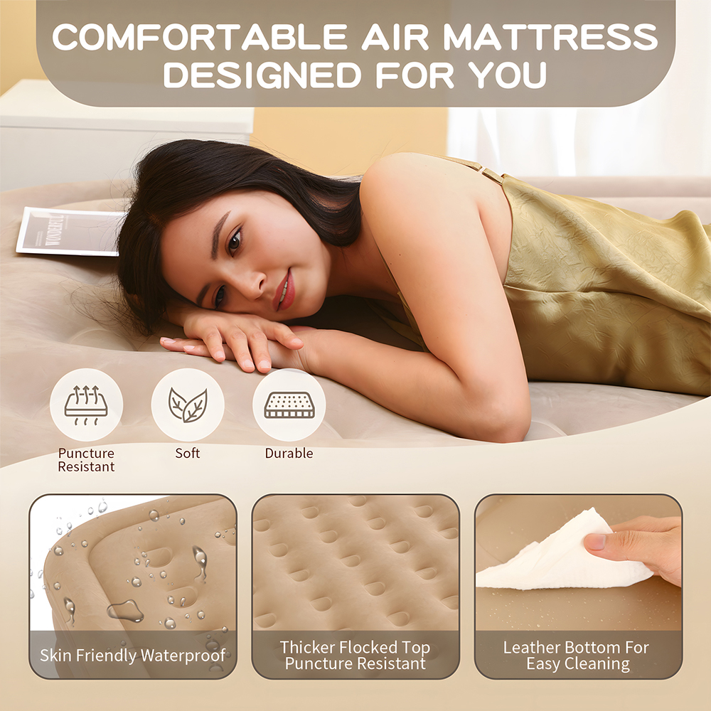 Queen Air Mattress with Built  – Outdoor Furniture Sofa recenzja i cena
