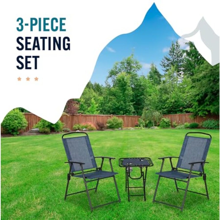 Trapper's Peak 3-Piece Folding – Outdoor Furniture Table recenzja i cena