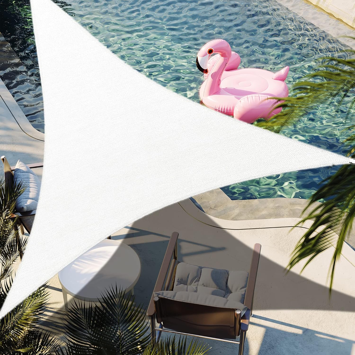 10x10x10ft White Triangle Sun  – Sun Sail Shade recenzja i cena