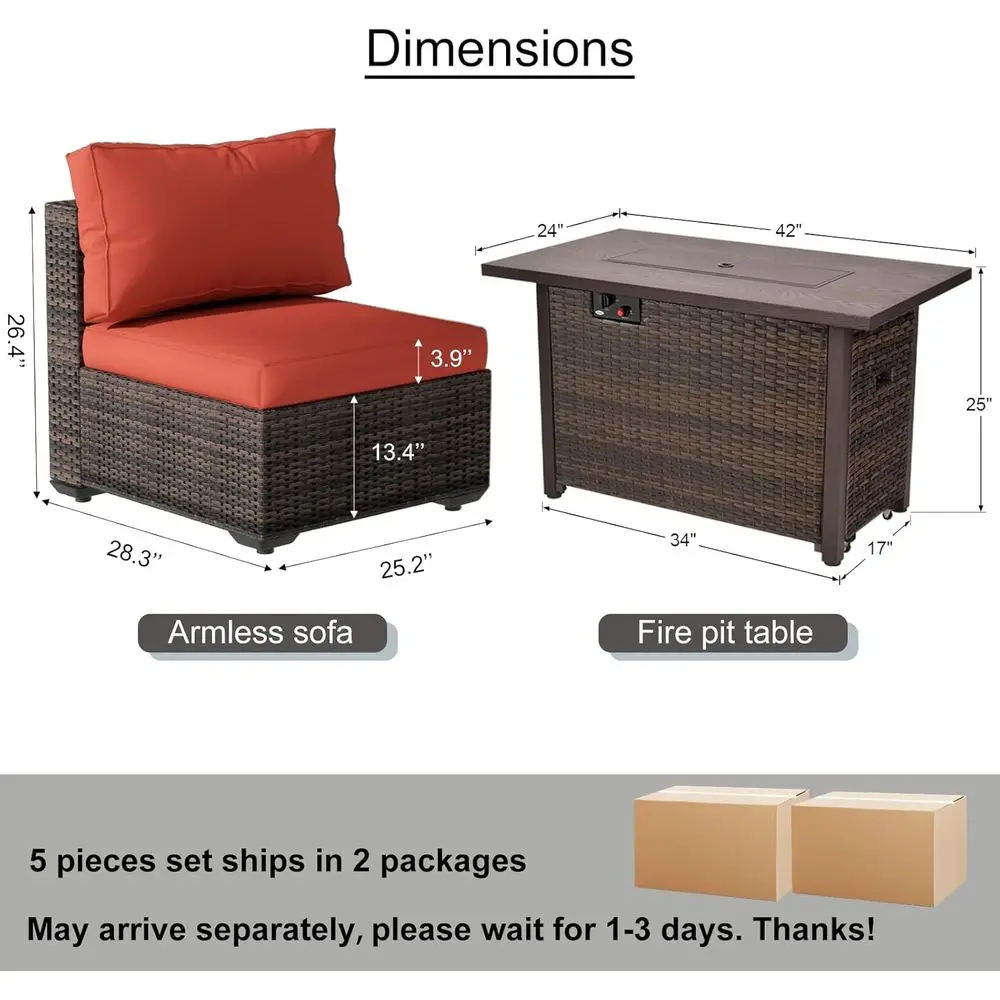 5-Piece Patio Furniture Set wi – Outdoor Furniture Fire Pit recenzja i cena