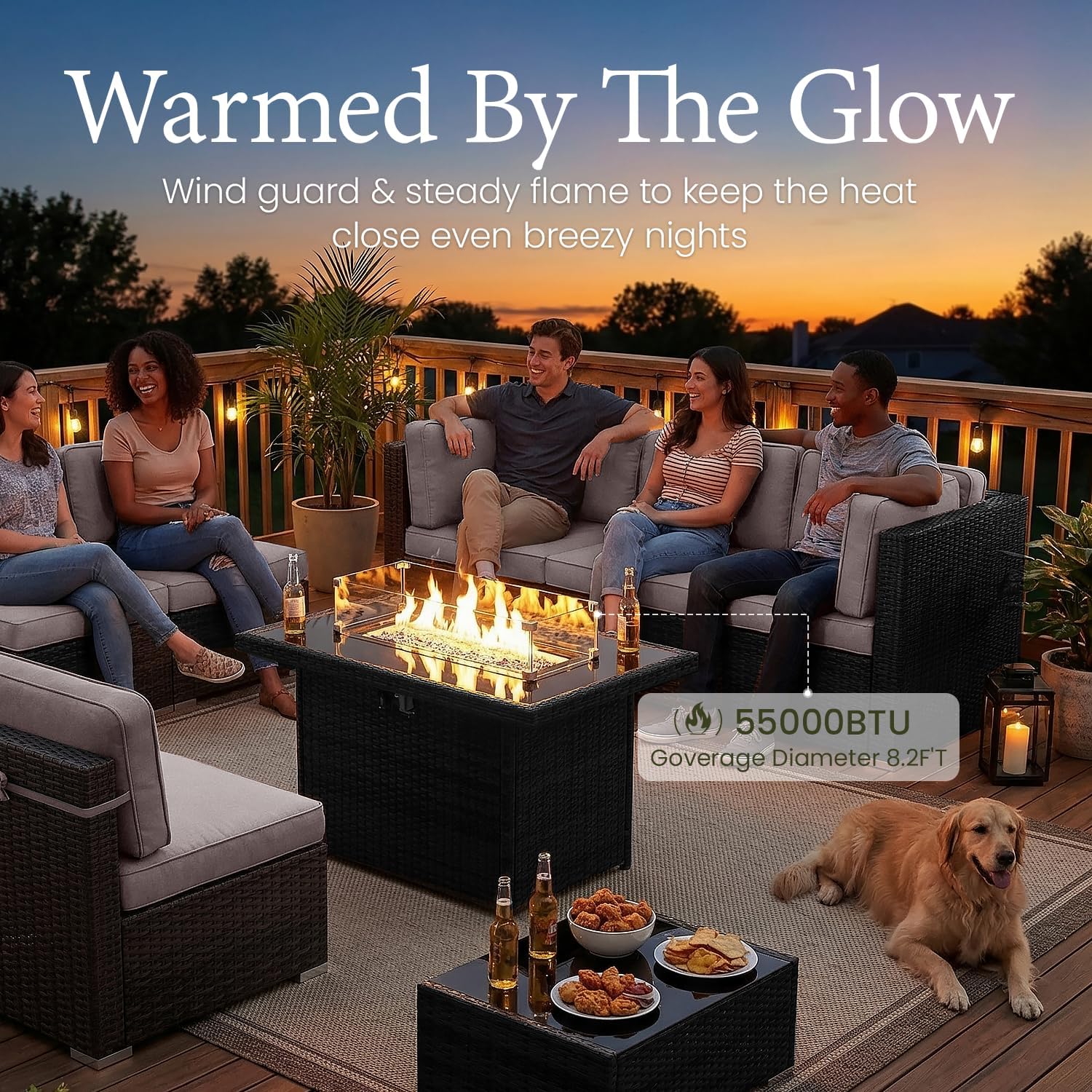 15 Piece Patio Furniture Set w – Outdoor Furniture Fire Pit recenzja i cena