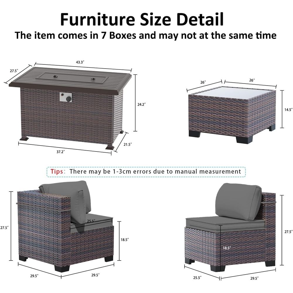 13-Piece Outdoor Sectional Pat – Outdoor Furniture Fire Pit recenzja i cena