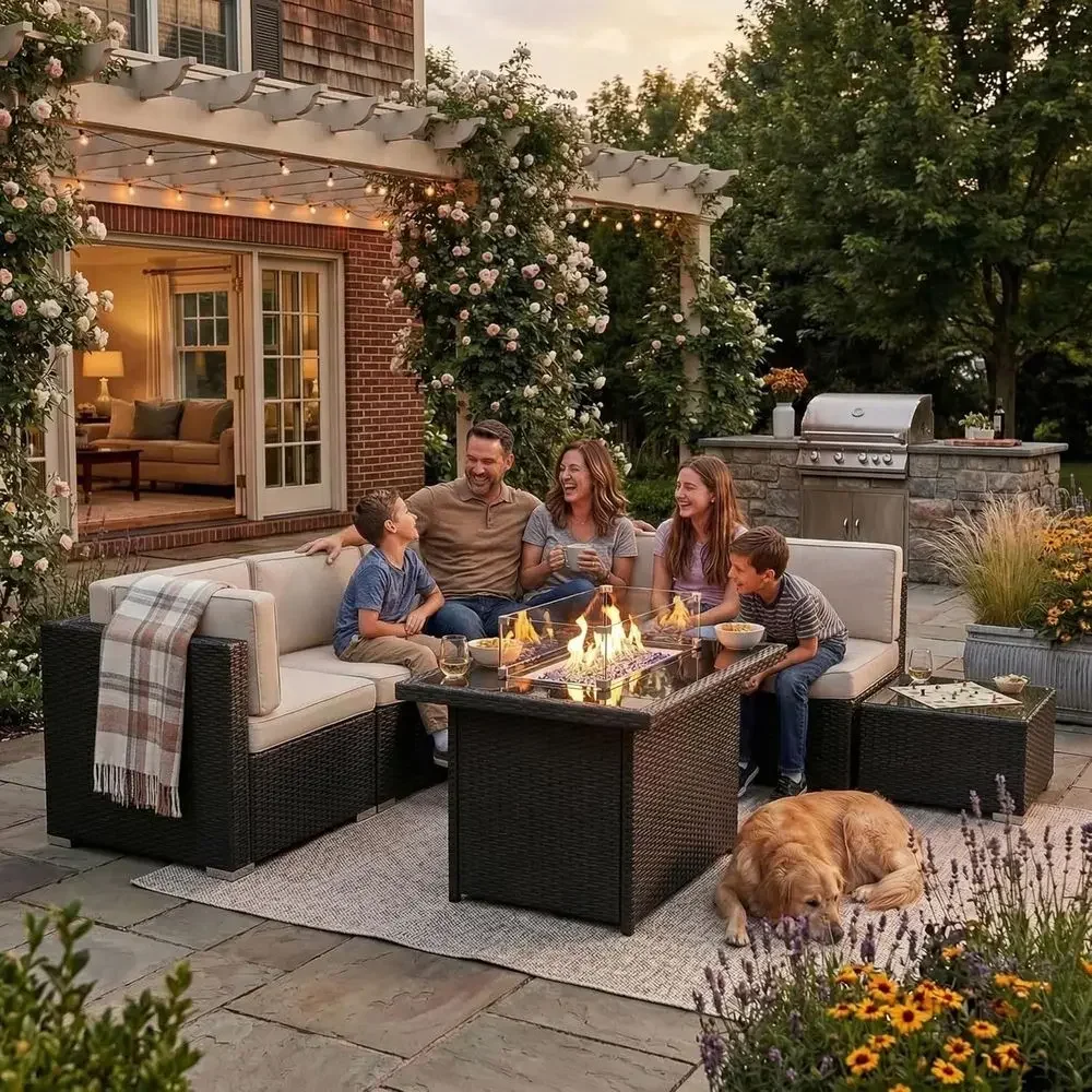 8-Piece Outdoor Patio Furnitur – Outdoor Furniture Fire Pit recenzja i cena