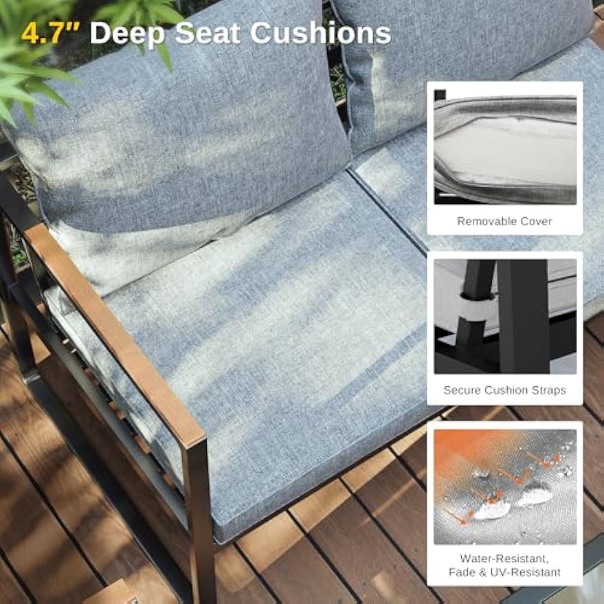 Patio Furniture Set, 4-Piece O – Outdoor Furniture Without Cushions recenzja i cena