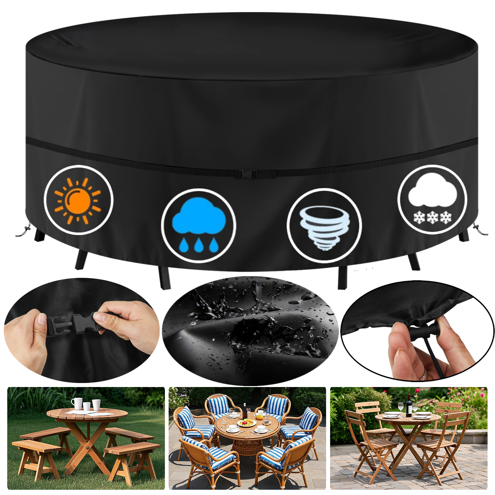 Round Waterproof Garden Furnit – Outdoor Furniture Paint recenzja i cena