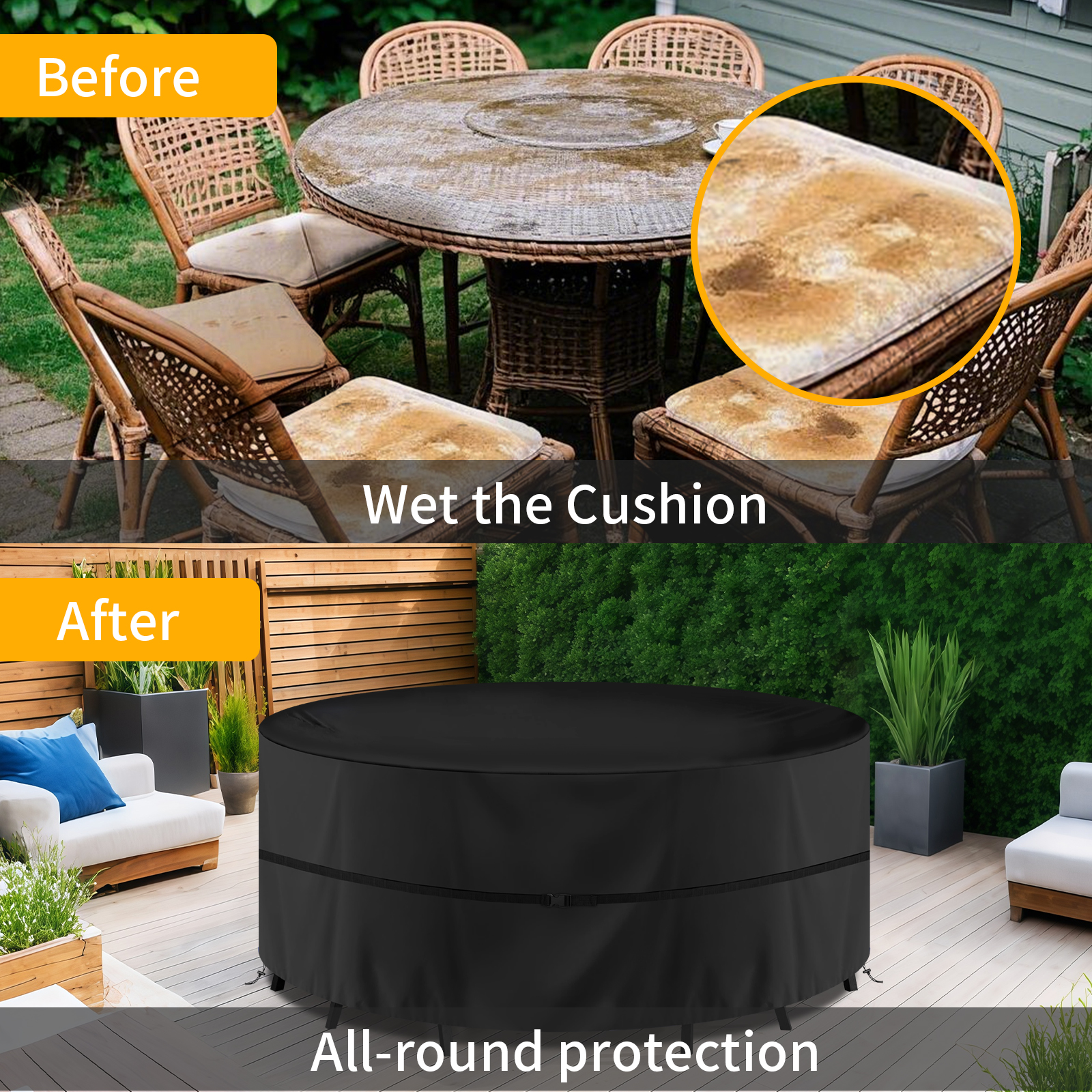 Round Waterproof Garden Furnit – Outdoor Furniture Paint recenzja i cena