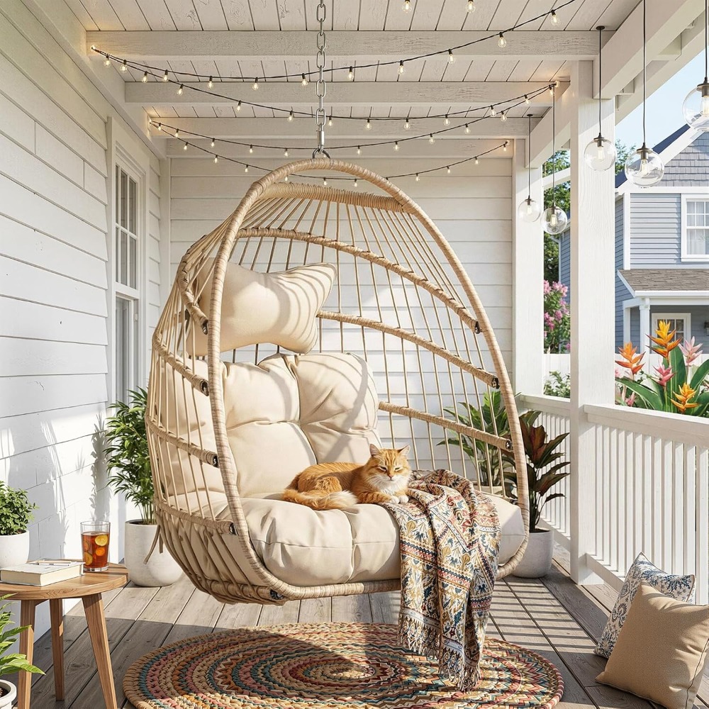 Outdoor Hanging Egg Chair With – Outdoor Furniture Without Cushions recenzja i cena