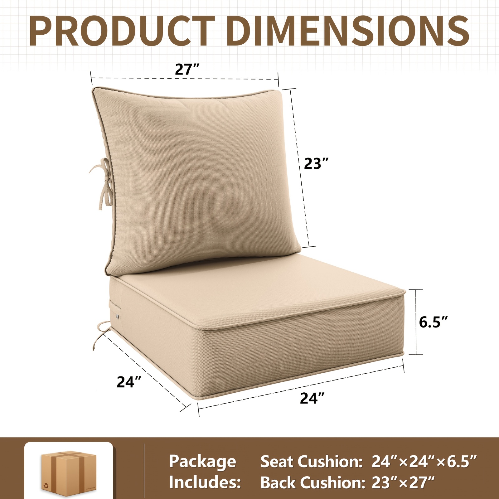 Outdoor Cushion Set of 1pc/2pc – Outdoor Furniture Without Cushions recenzja i cena