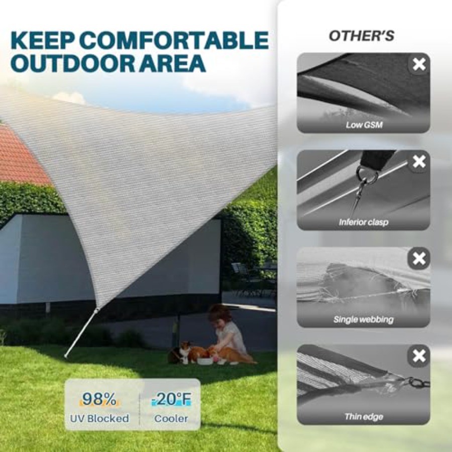 22' x 22' x 22' Sun Shade Sail – Sun Sail Shade recenzja i cena