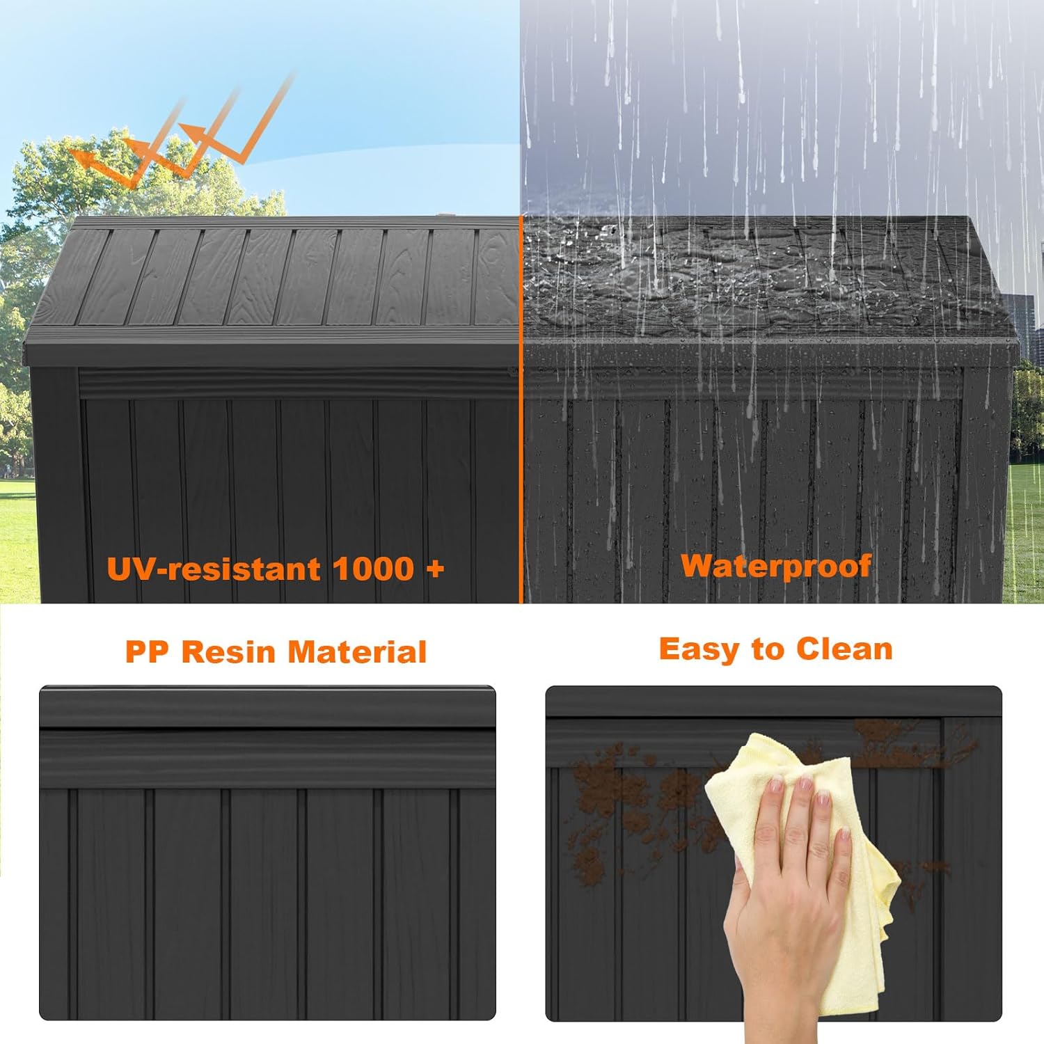 180Gal Lockable Resin Deck Box – Outdoor Furniture For Patio recenzja i cena