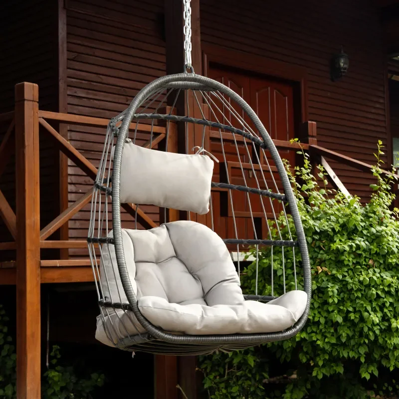 Outdoor Wicker Rattan Swing Ch – Outdoor Furniture Without Cushions recenzja i cena