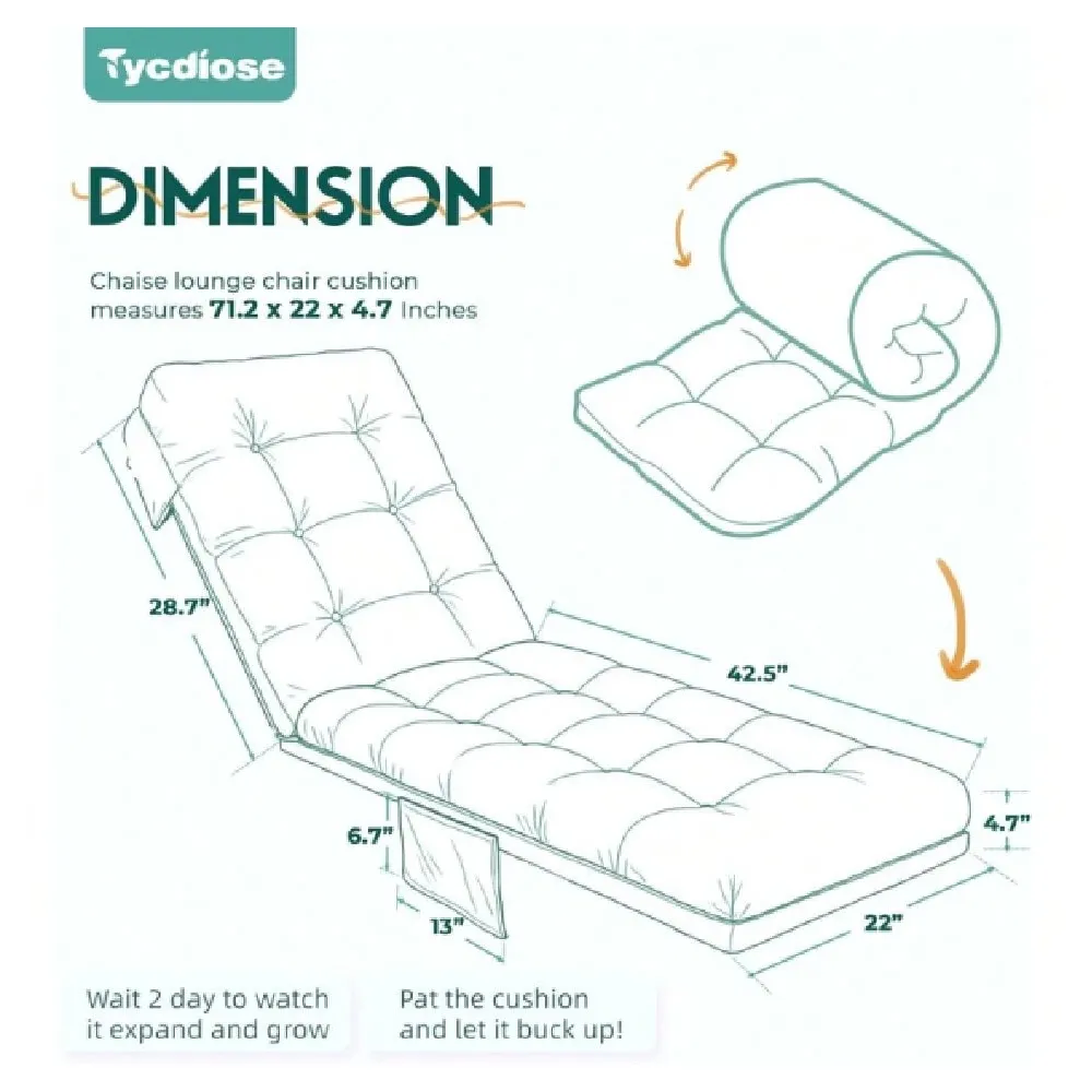 Chaise Lounge Chair Cushion, 7 – Outdoor Furniture Cushions 22 X 22 recenzja i cena