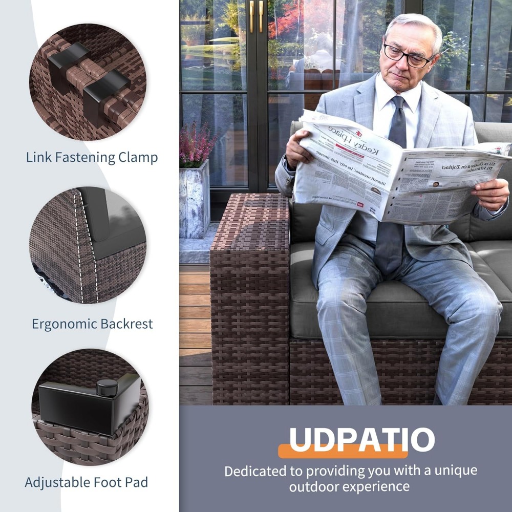 Sectional Sofa Set with Fire P – Outdoor Furniture Fire Pit recenzja i cena