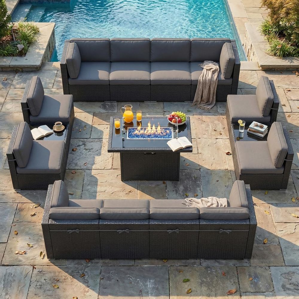 15 Piece Patio Furniture Set w – Outdoor Furniture Fire Pit recenzja i cena