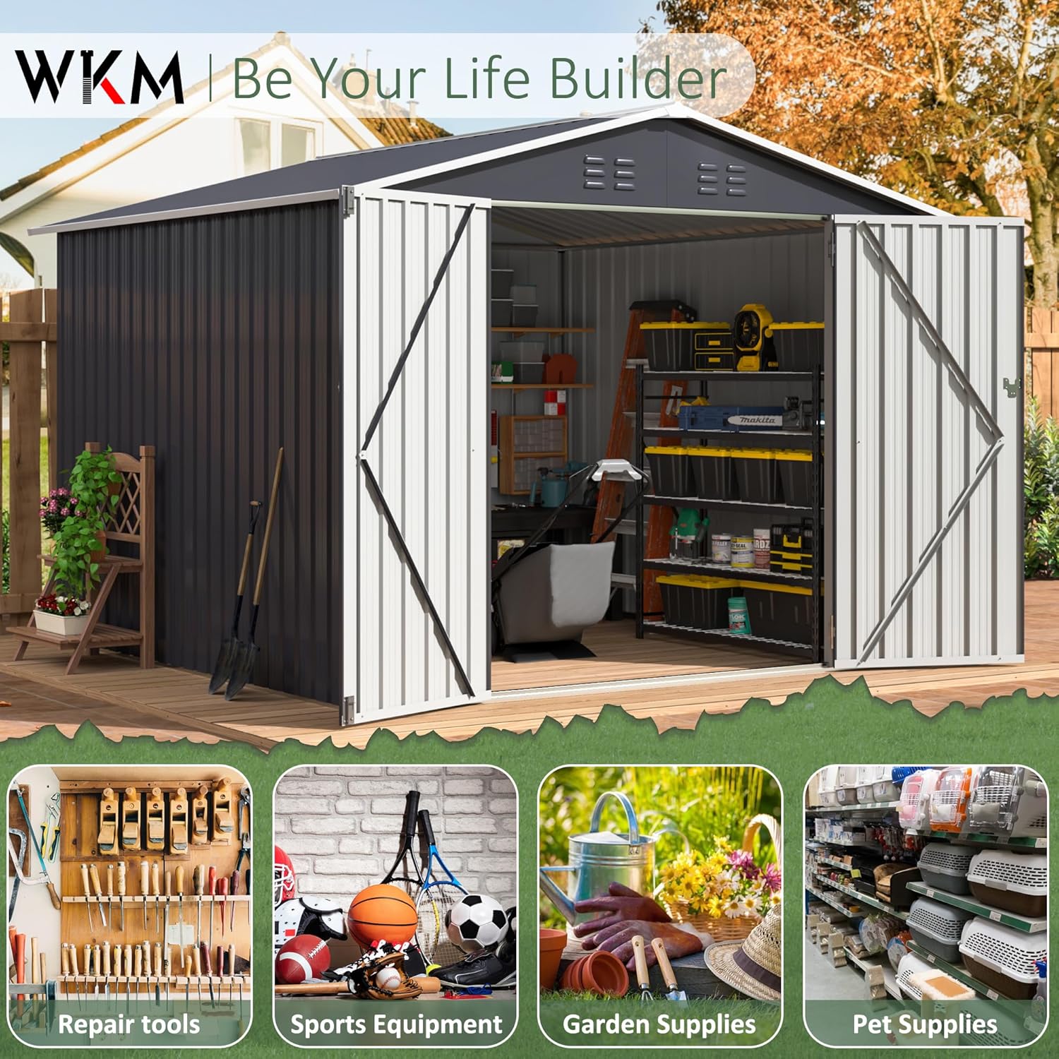 8x8 FT Outdoor Storage Shed, U – Outdoor Furniture For Patio recenzja i cena
